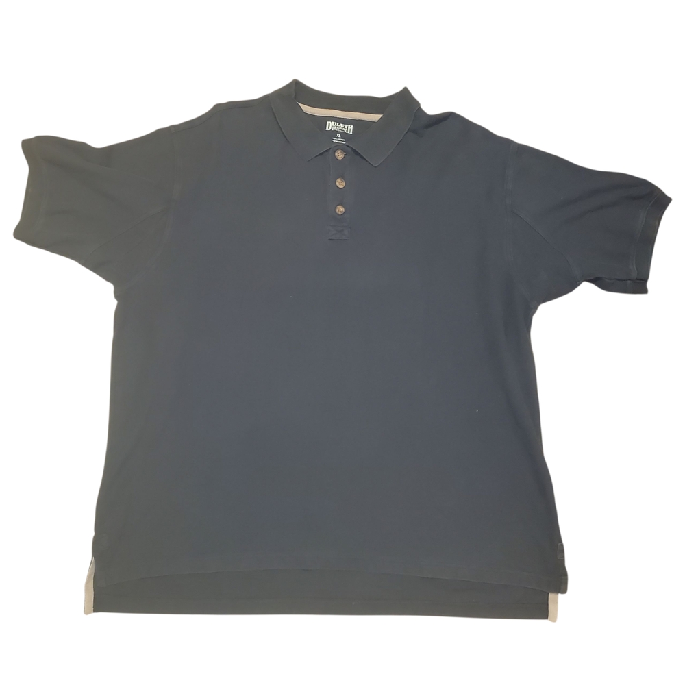 Duluth Trading Co. Polo Shirt Men's Size XL Navy Blue Short Sleeve Heavy Cotton
